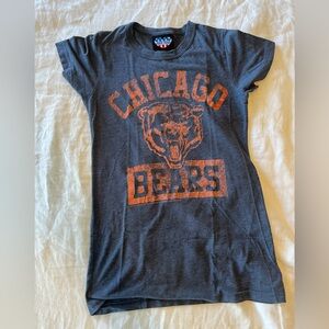Chicago Bears Graphic Tee - Navy with Orange Logo